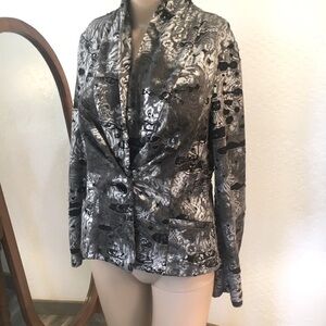 Erin London Front Button Floral Jacket